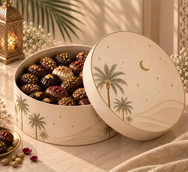 Printed round packaging