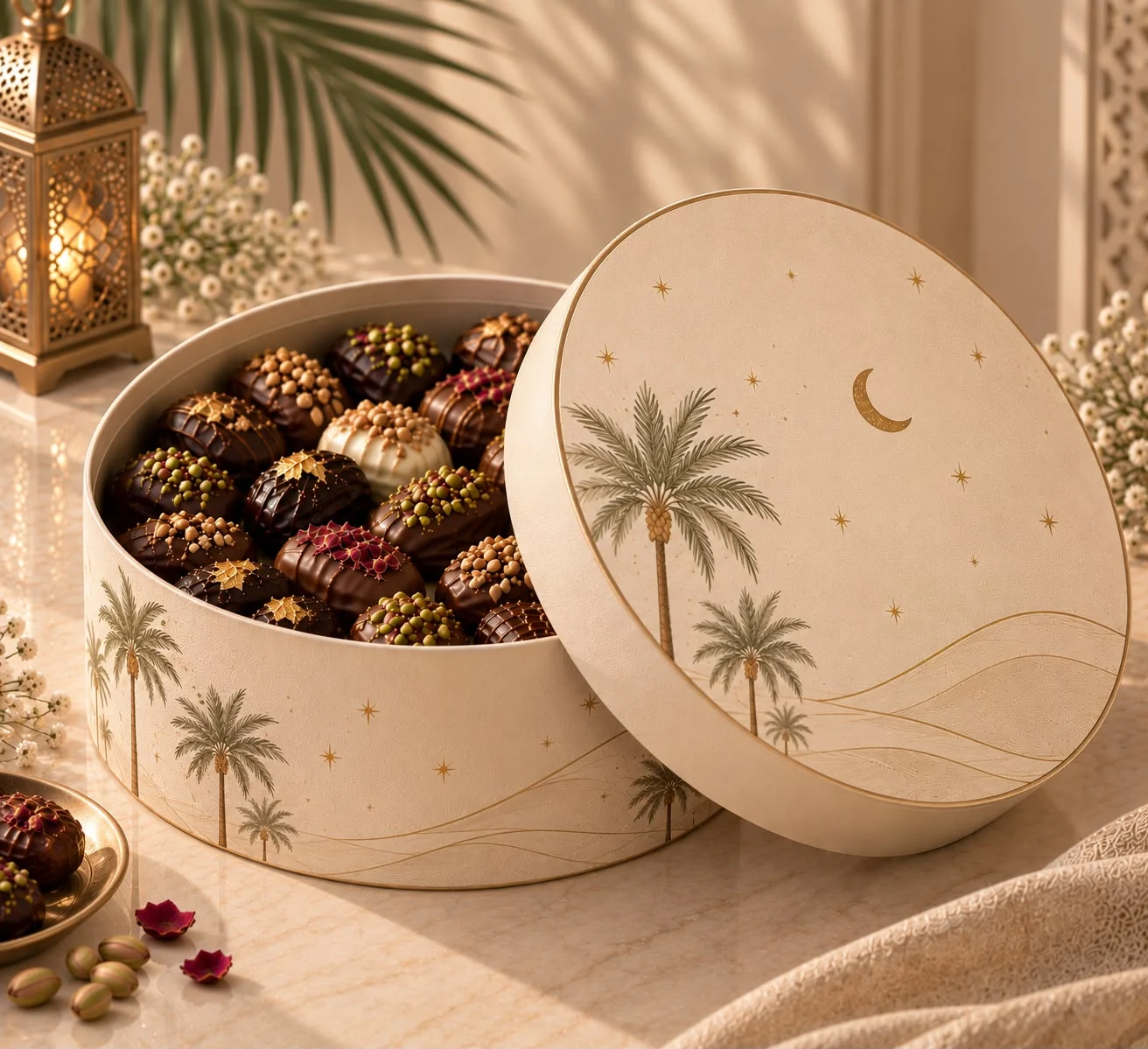 Custom printed round packaging